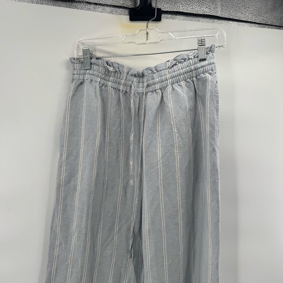Madewell Light Gray Striped Pants wide leg size S - Picture 2 of 9